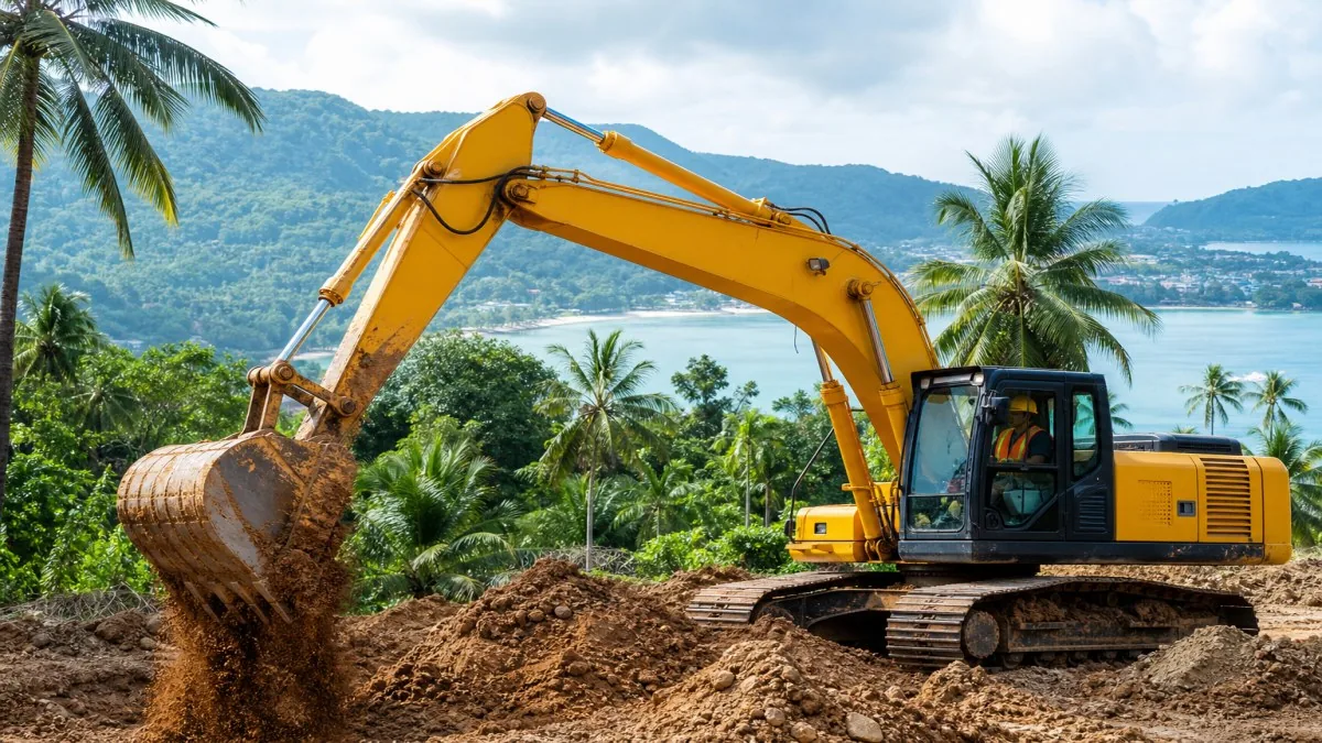 บริการรถแบลคโฮ / เครื่องจักรหนักภูเก็ต — จองช่างมืออาชีพ | Andaman Home Service