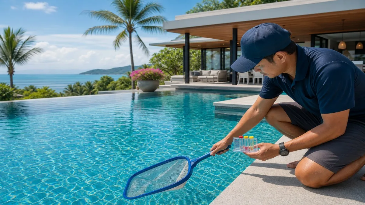 บริการดูแลสระว่ายน้ำภูเก็ต — จองช่างมืออาชีพ | Andaman Home Service